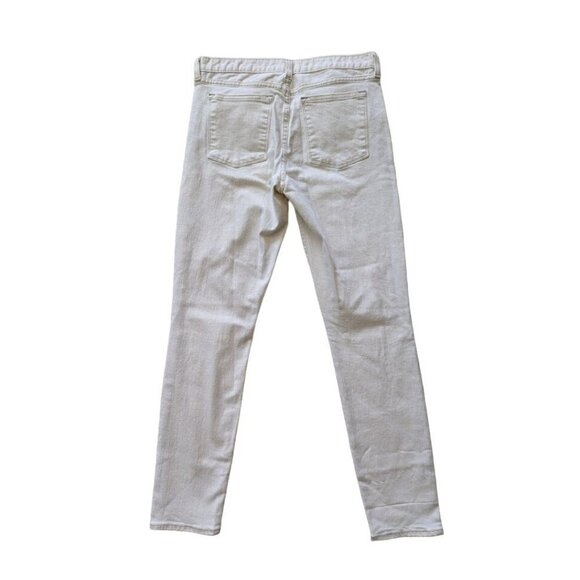 J. Crew Mid Rise Toothpick Women's Denim White Jean Ankle Size 31 - Picture 2 of 4